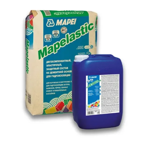 Гидроизоляция двухкомпонентная Мапей / Mapei Mapelastic A+B 32 кг