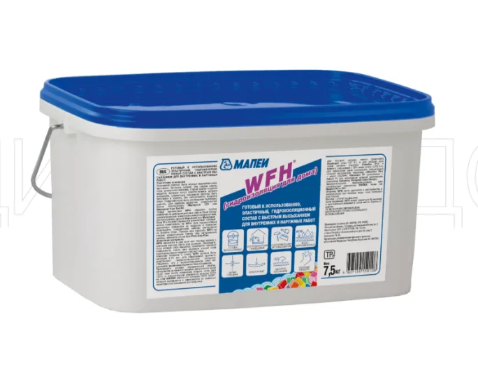 Гидроизоляция для дома Мапей / Mapei WFH 7,5 кг