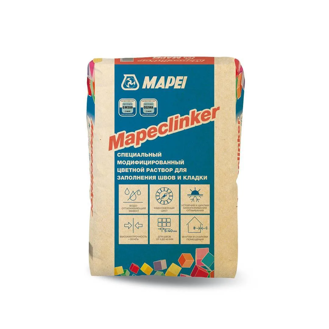Раствор для заполнения швов и кладки Мапей / Mapei MAPECLINKER №110 25 кг