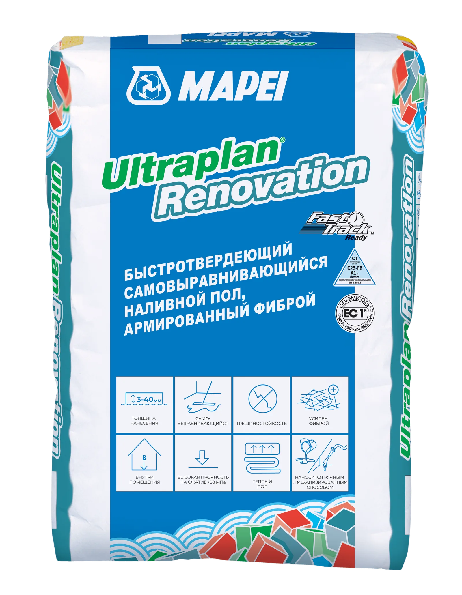 Смесь самовыравнивающаяся Mapei ULTRAPLAN RENOVATION 23 кг