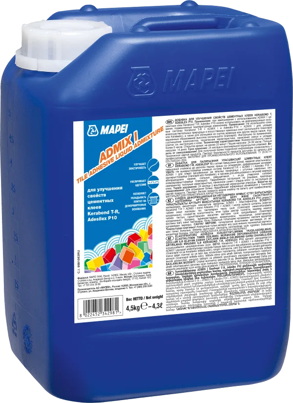 Пластификатор-латексная добавка Мапей / Mapei Admix I (Isolastic) 4,5 кг
